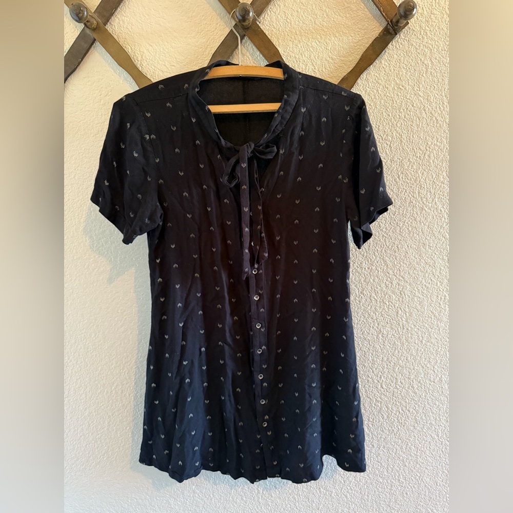 Knot Sisters Black Mini Dress with Pattern